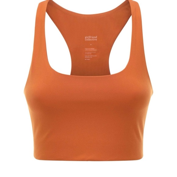 Girlfriend Collective Paloma Bra Top Orange - Picture 1 of 6